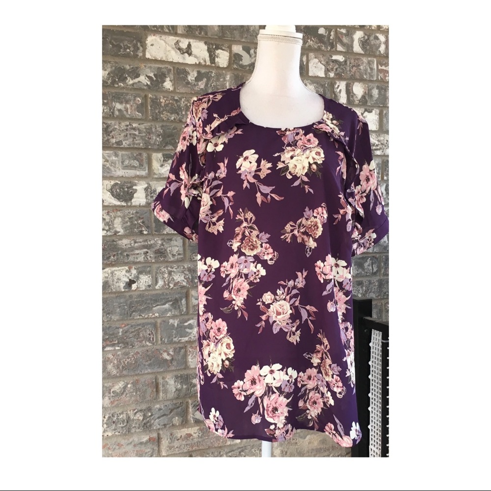 41 Hawthorn candia ruffle Detail Blouse NWT  2X